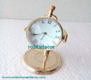 Brass Nautical Desktop Clock