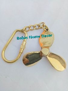 Brass Propeller Keychain