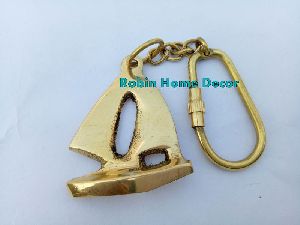 Brass Sailboat Keychain