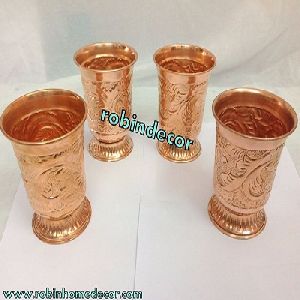 Copper Water Drinking Glass