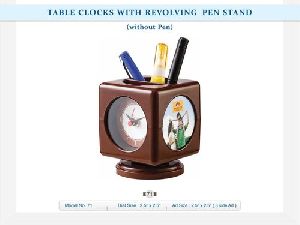 Table Clock Pen Stand