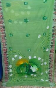 Hand Painted Tant Saree