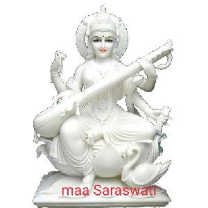 Marble Maa Sarswati Statue