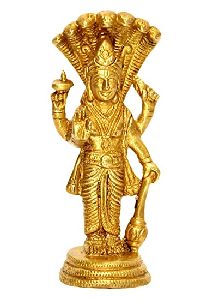 Brass Standing Vishnu Idol