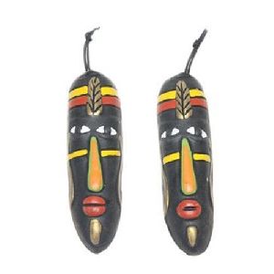 Terracotta Tribal Couple Mask