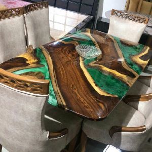 epoxy resin live edge rustic table top