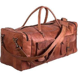 Voyager Travel Leather Duffel Bag