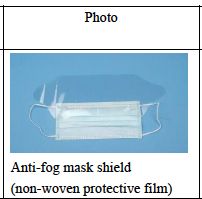 Anti-Fog Mask Shield / Standard: EN166 Certificate, OSHA Compliant
