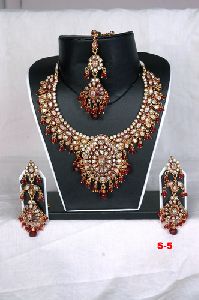 Ruby Bridal Necklace Set