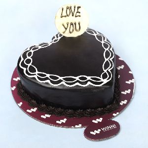 Love U Heart Shape Chocolate Cake