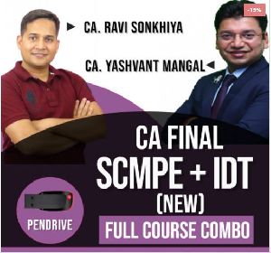 CA FINAL SCM &amp; PE + INDIRECT TAX LAWS FULL COURSE COMBO (NEW) PENDRIVE