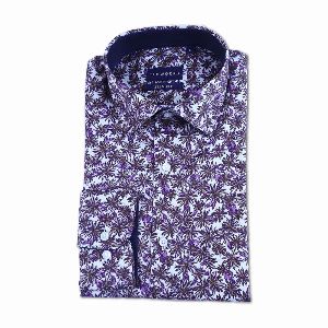 Lavender Floral Printed Shirt
