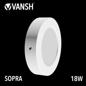 18W Sopra Circular Aluminium Housing Surface Panel