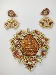 Golden Brass Temple Jewellery