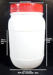 White Round HDPE  jar