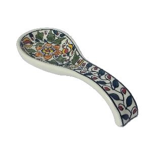 Ceramic Spoon Rest, Multicolor