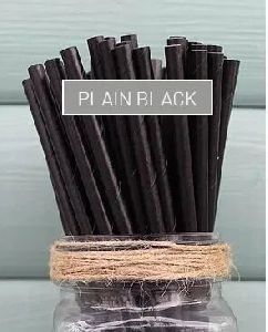 Plain Black Paper Straw
