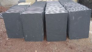 Machine Cut Black Limestone Slabs