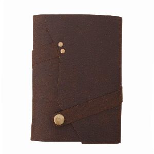 Antique button lock brown 5x7 inch buffalo diary notebooks