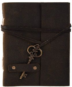 Handmade Belt Key Lock Notebook Journal Leather Diary Brown 5x7 Inch Diary Notebooks