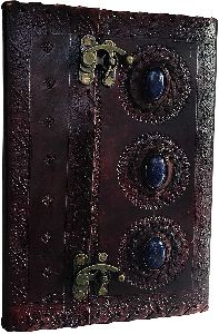 medieval stone embossed handmade Leather Diary