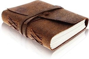 Leather Journal Writing Notebook - Antique Handmade Leather Bound Daily Notepad for Men , Women
