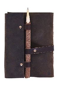 Pen Lock Brown 5x7 Inch Buffalo Leather Diary Notebooks For Office College school Diaries
