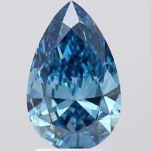 cvd fancy intense blue pear shape diamond