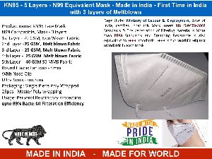 KN95 - 5 Layers - N99 Equivalent Mask - Made in India
