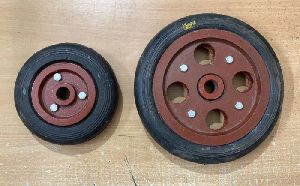 Rubber Trolley Wheel with CI Plate