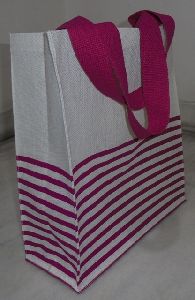 Jute b with pink tape handle
