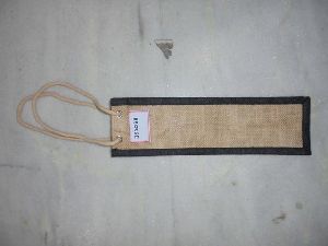 One bottle jute bag with rope handle