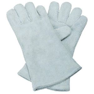 Grey Leather Welding Gloves