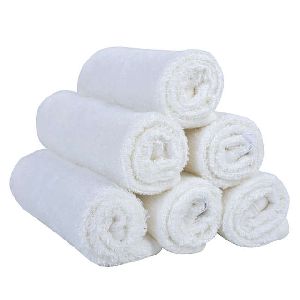 Pack of 6 Snowy White Bamboo Towels