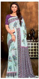 digital printed saree