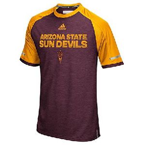 NCAA Arizona State Sun Devils Men's Sideline Performance Short Sleeve Crew Top Small Maroon