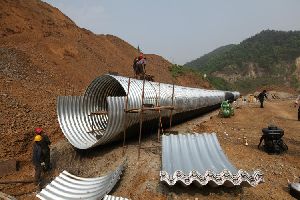 corrugated steel culver pipe with Q235 steel material