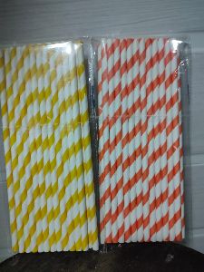 Spiral Stripe Paper Straws
