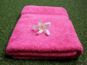 Fuschia Pink Cotton Bath Towels