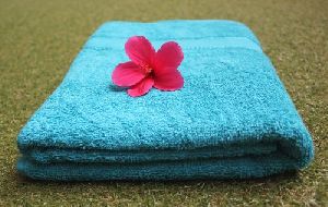 Teal Cotton Bath Towels