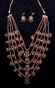Designer kundan Pearl Polki Necklace Set