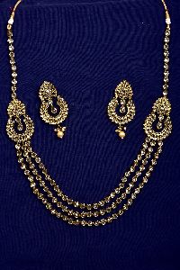 Designer Reverse CZ Necklace Set