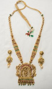 Ethnic Temple Design Necklace Set