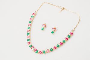 Fancy Multi Color Pearl Necklace Set