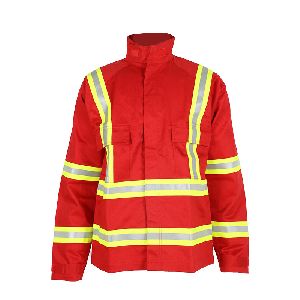 Anti-fire jacket for men with reflective strip