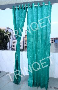Outdoor Curtains  garden and balcony-green ring heavy - Full Size (2nos X 4.0 Ft X 7.5 Ft)