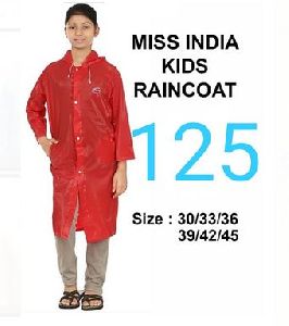 Miss India Girls PVC Raincoat