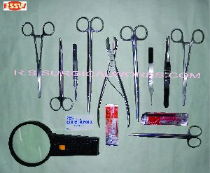 Surgical Instruments Autopsy Kit Postmortem Set Veterinary  Animals Stainless  Steel Castration Clamp