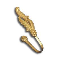 Powder Coated Brass Drapery Hooks, Color : Golden