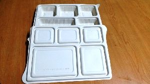 Biodegradable 5 section mealtray with lid